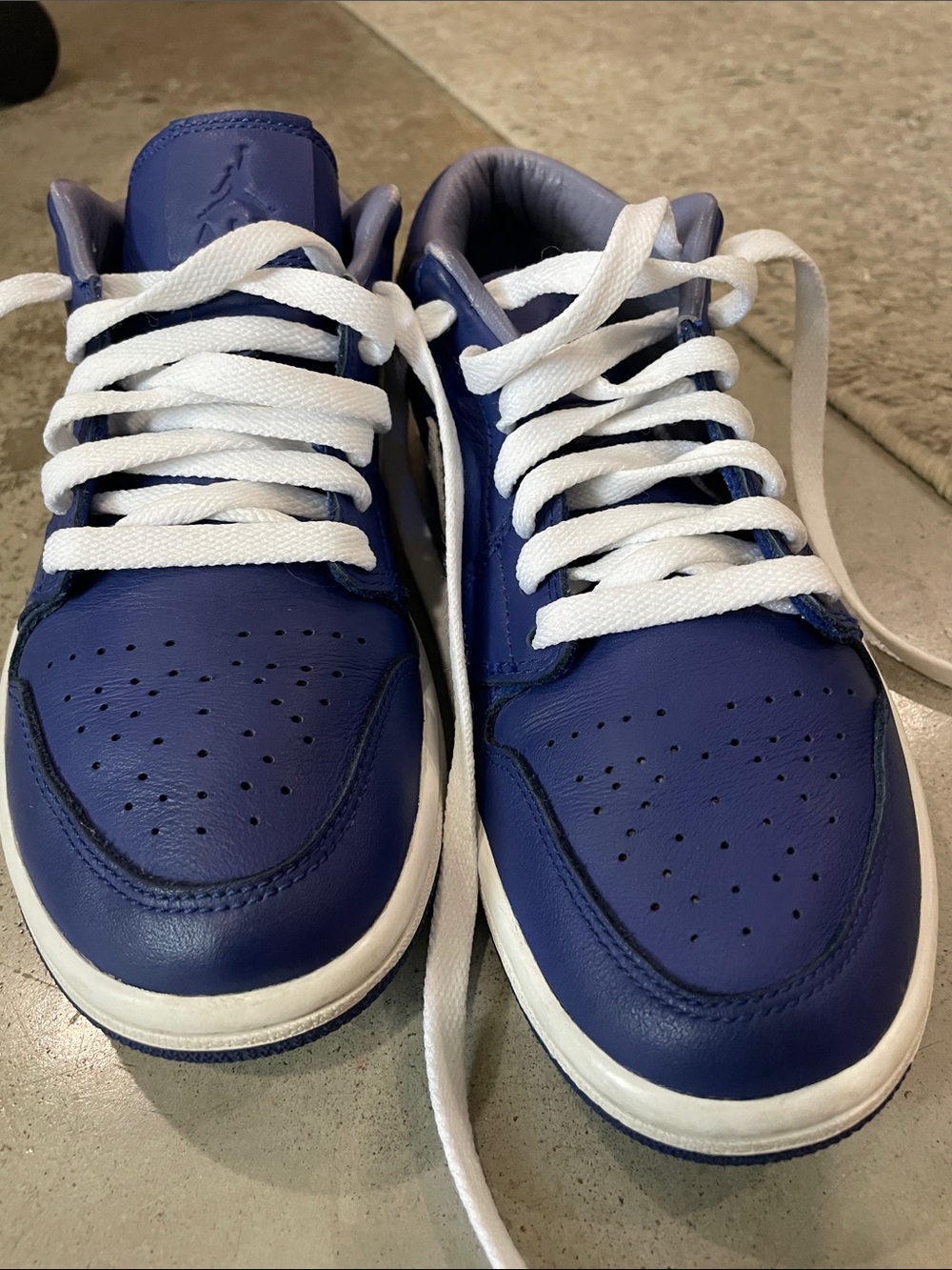 Nike Air Jordan 1 Low SE Deep Royal Blue White Women’s 7 DA8008-401 size 7 EUC - Picture 3 of 8